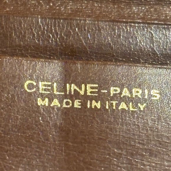 Celine Paris Red Brown Leather Rare Document Wallet. 4” W X 7.5” H - Picture 7 of 11